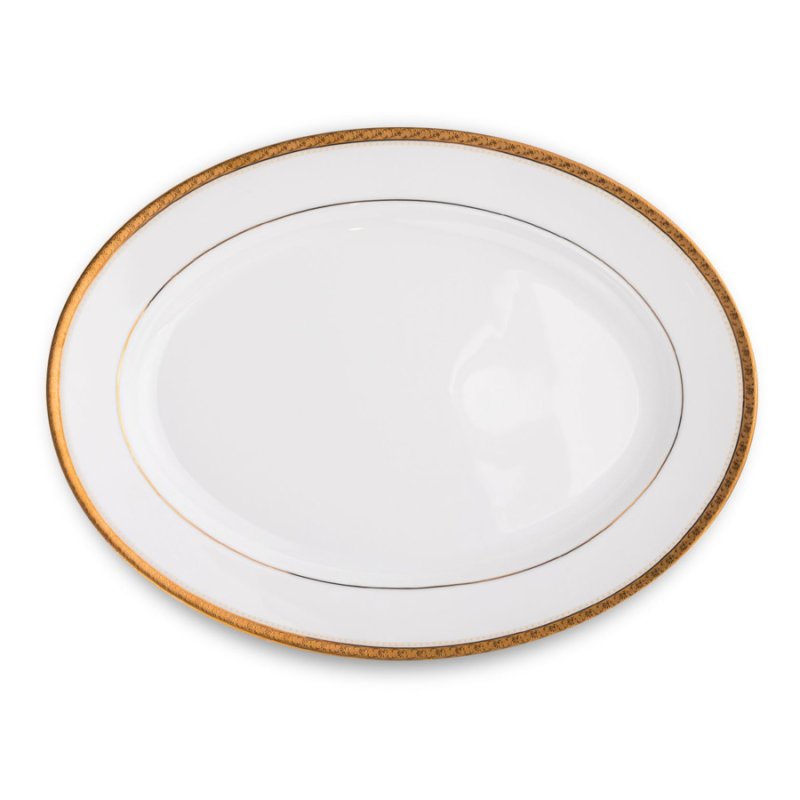 Блюдо овальное Noritake Шарлотта Голд 34,5 см