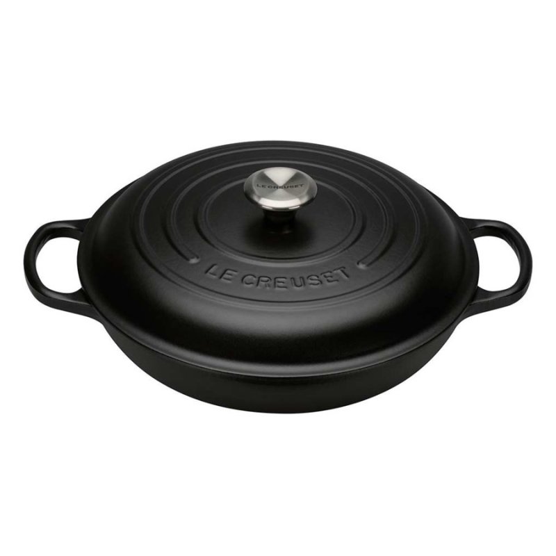 Кастрюля низкая 30см 3,2 л Le Creuset (черный матовый)