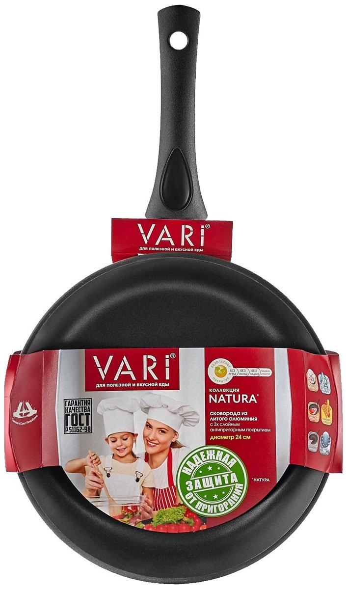 Сковорода Vari NATURA бордо 24см, NB31124