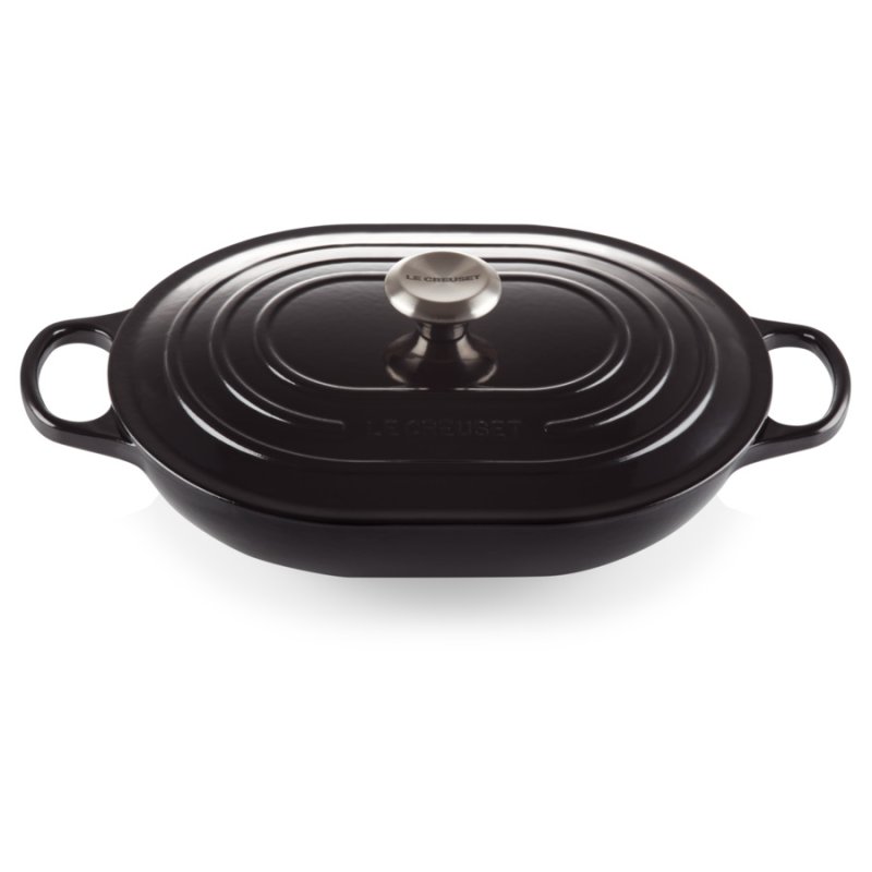 Жаровня овальная Le Creuset 31см, чугун, чёрный (Matte Black)