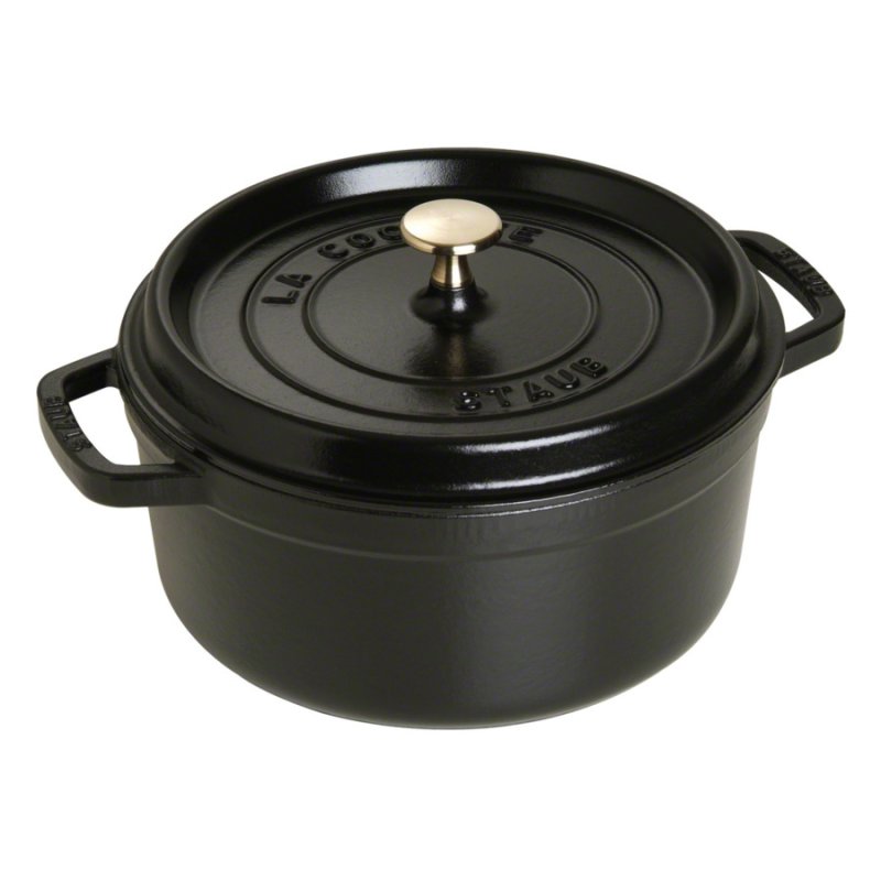 Кастрюля Staub 24см 3,8л (черный)