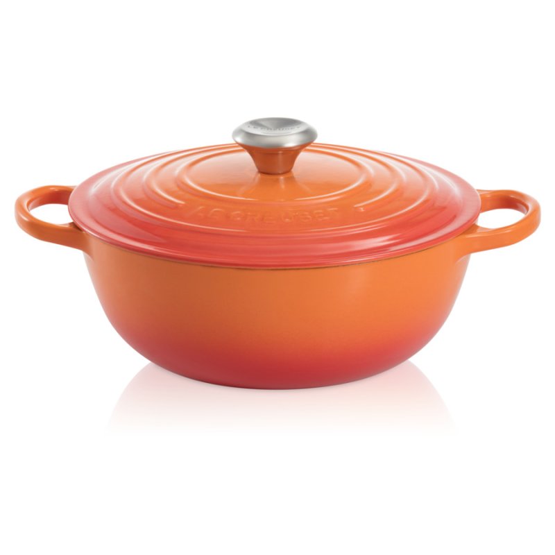 Казан с крышкой Le Creuset 7 л, 32 см, огненная лава