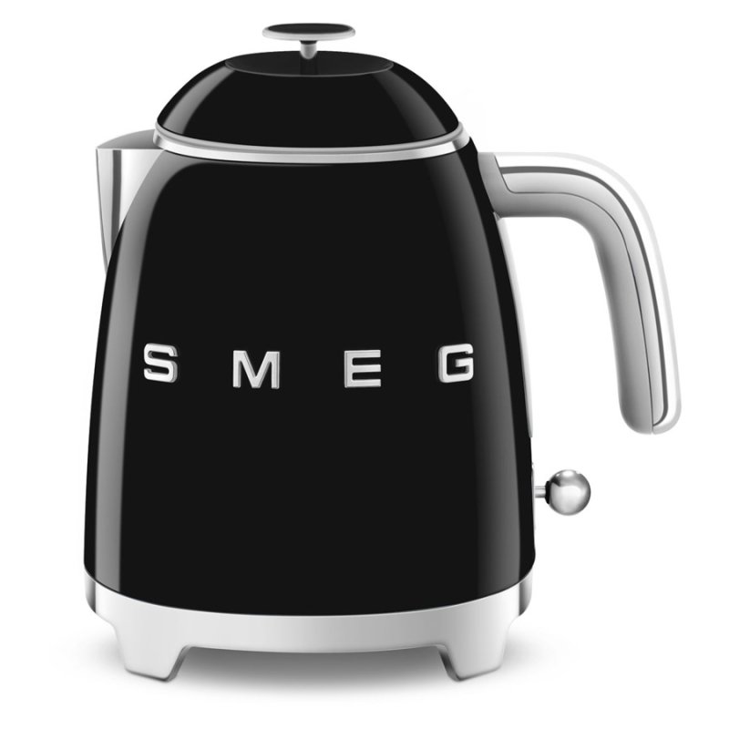 Чайник мини электрический Smeg 800 мл, черный, KLF05BLEU