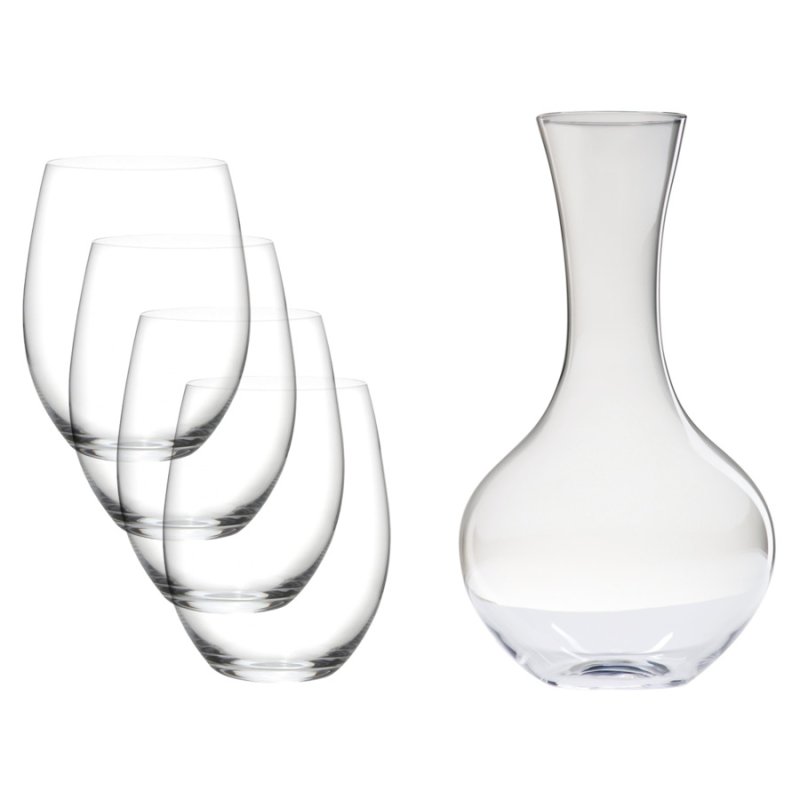 Набор из бокалов для вина и декантера Riedel O Wine Tumbler + Gift Value Pack Cabernet.Merlot Riedel