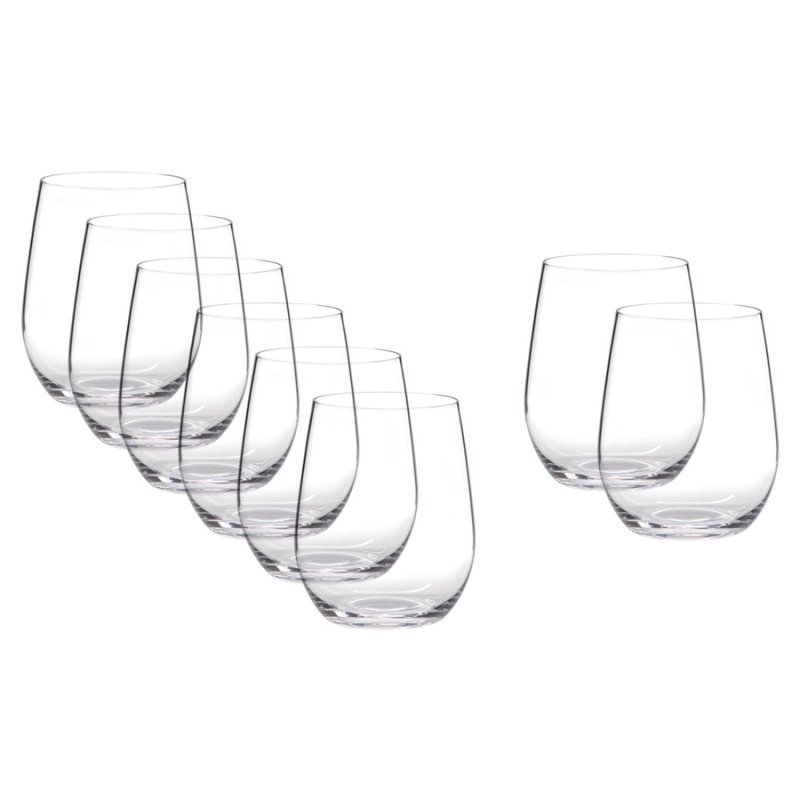 Набор бокалов для вина Riedel Pay 6 Get 8.O Wine Tumbler Value.Viognier/Chardonnay + Cabernet/Merlot