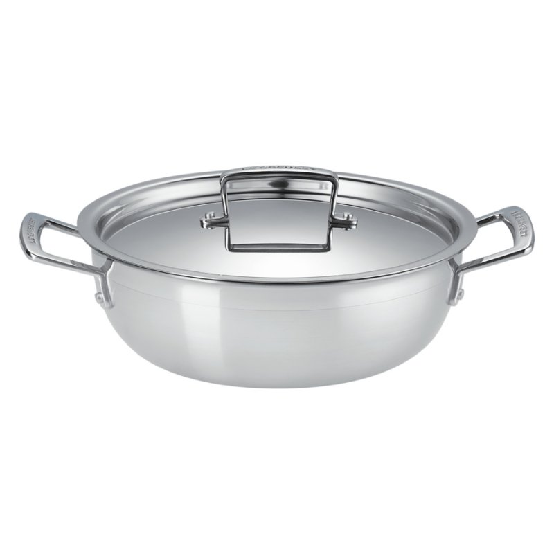 Сотейник с крышкой Le Creuset d24 см, 3,3 л, сталь нержавеющая