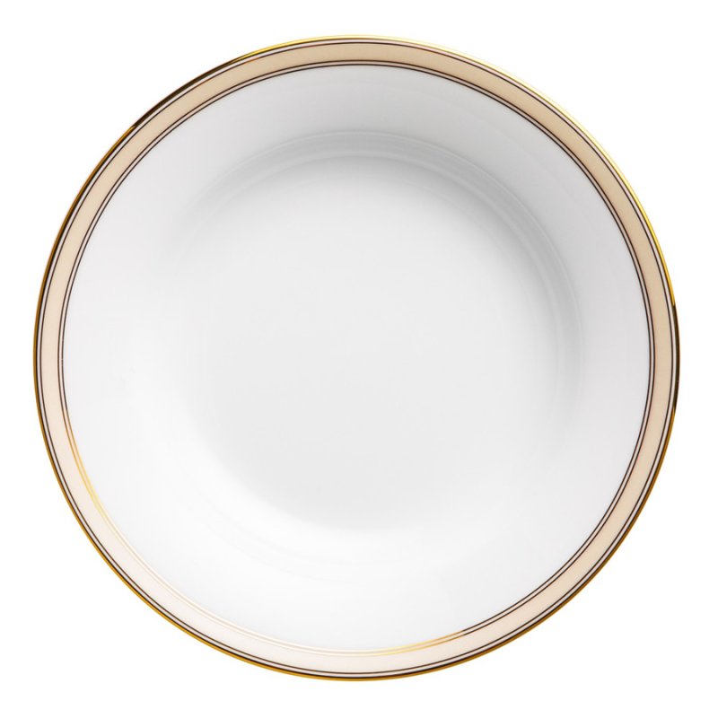 Тарелка суповая Noritake Царский дворец, золотой кант 23 см